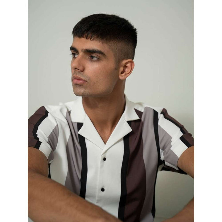 Varun Chakkilam Mocha Brown Stripes Shirt