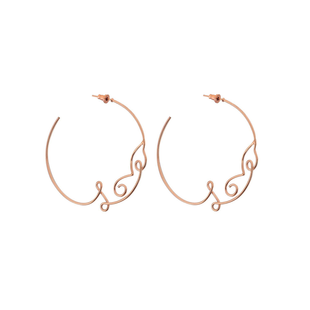 VARNIKA ARORA Flaccid- 22K Rose Gold Plated Love Hoops Earrings
