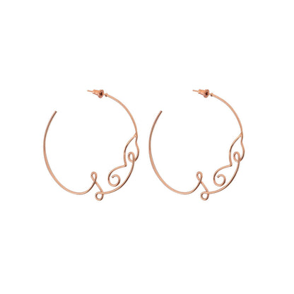 VARNIKA ARORA Flaccid- 22K Rose Gold Plated Love Hoops Earrings