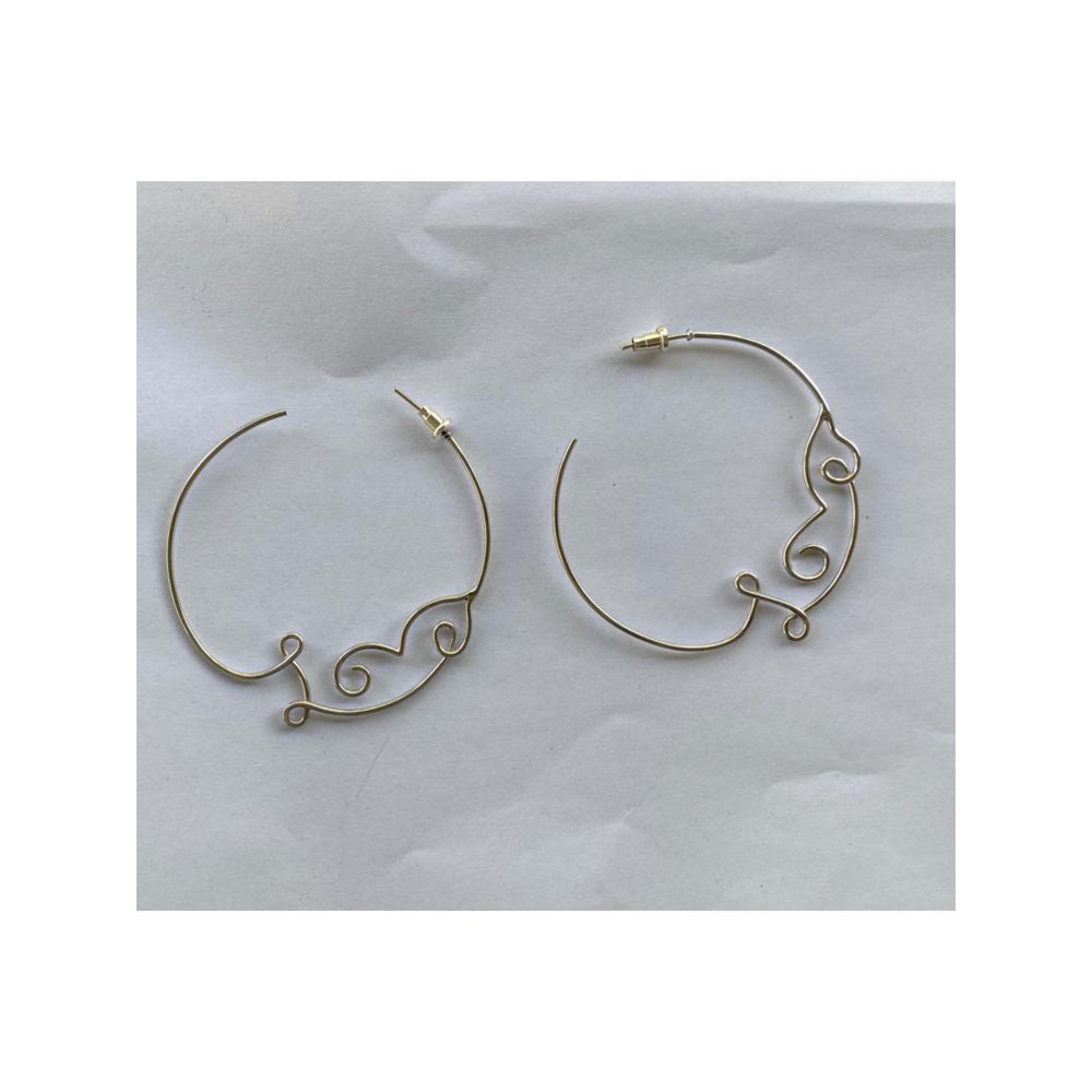 VARNIKA ARORA Flaccid- 22K Silver Plated Love Hoops Earrings