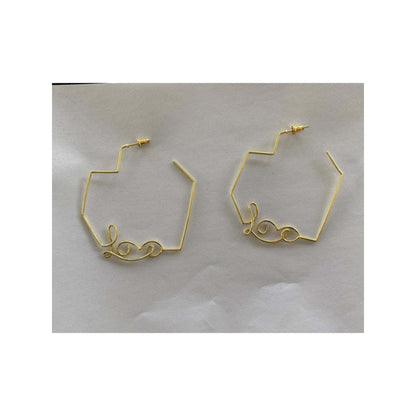 VARNIKA ARORA Flaccid- 22K Gold Plated Love Hoops Earrings