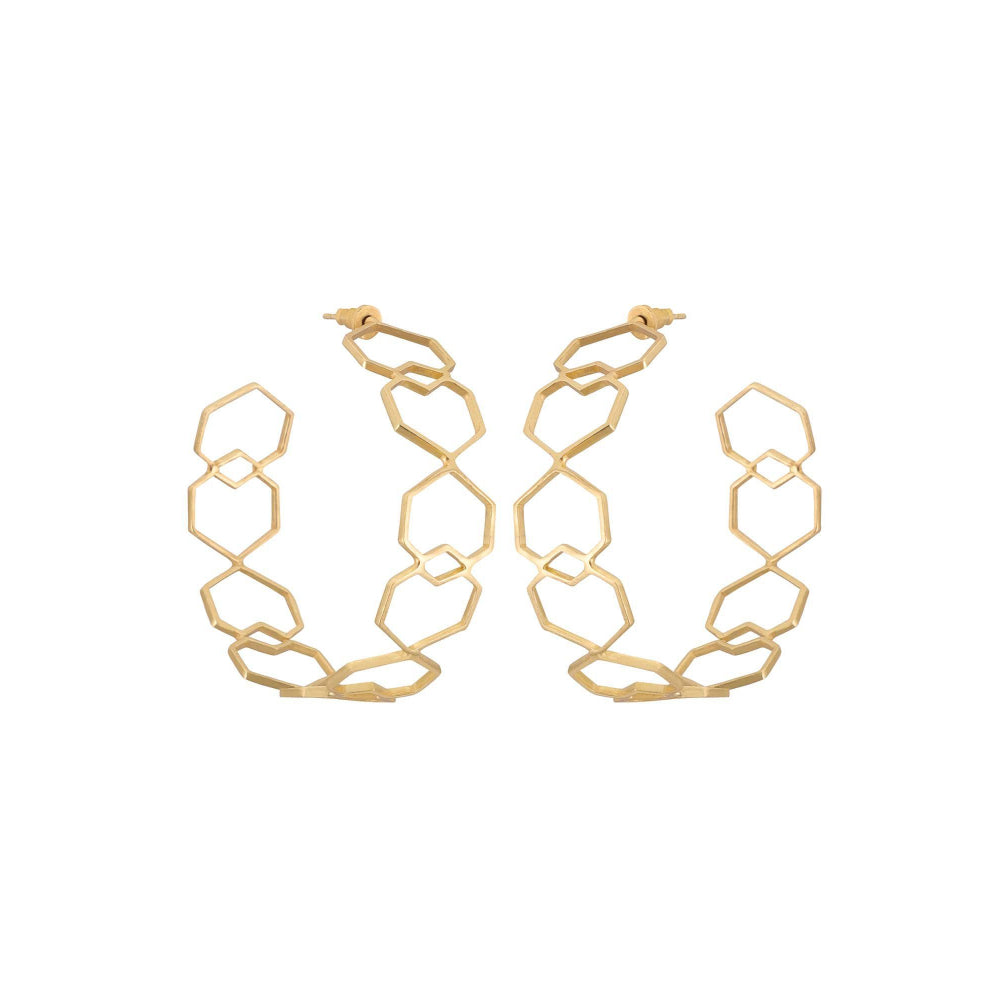 VARNIKA ARORA Splice- 22K Gold Plated Heart Earrings Hoops