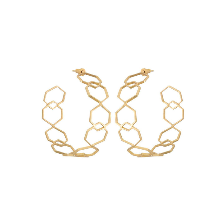 VARNIKA ARORA Splice- 22K Gold Plated Heart Earrings Hoops