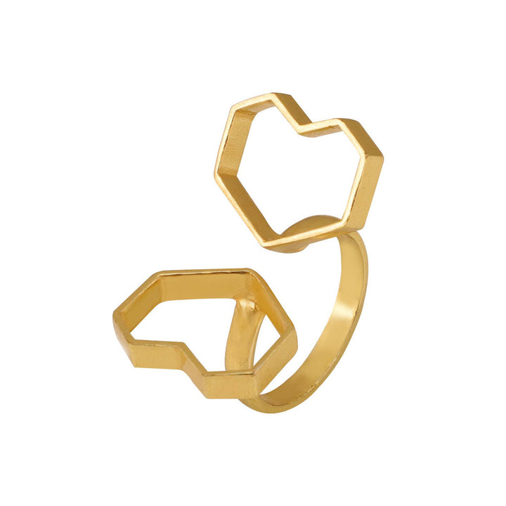 VARNIKA ARORA Brace- 22K Gold Plated Heart Ring