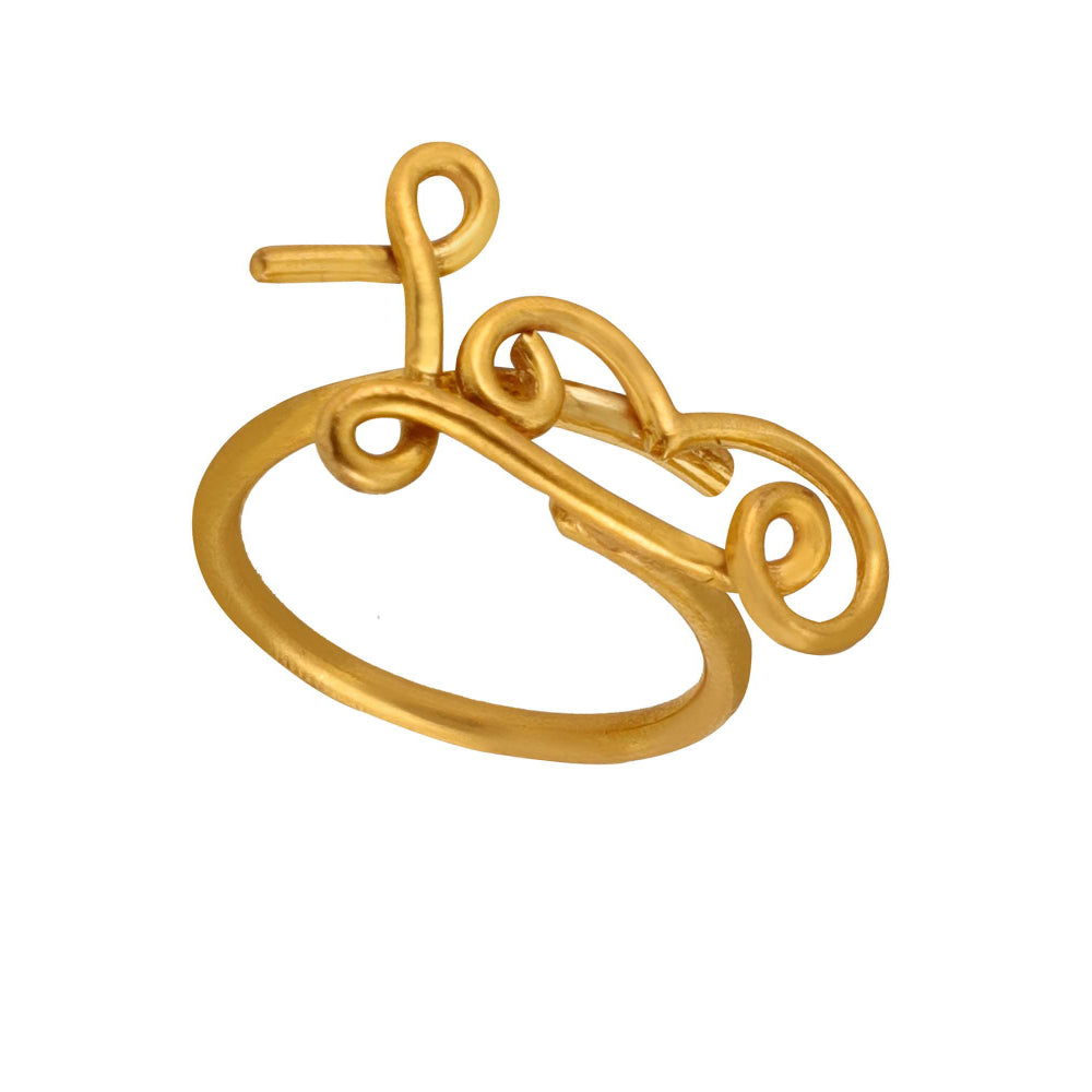 VARNIKA ARORA Ally-22K Gold Plated Love Ring