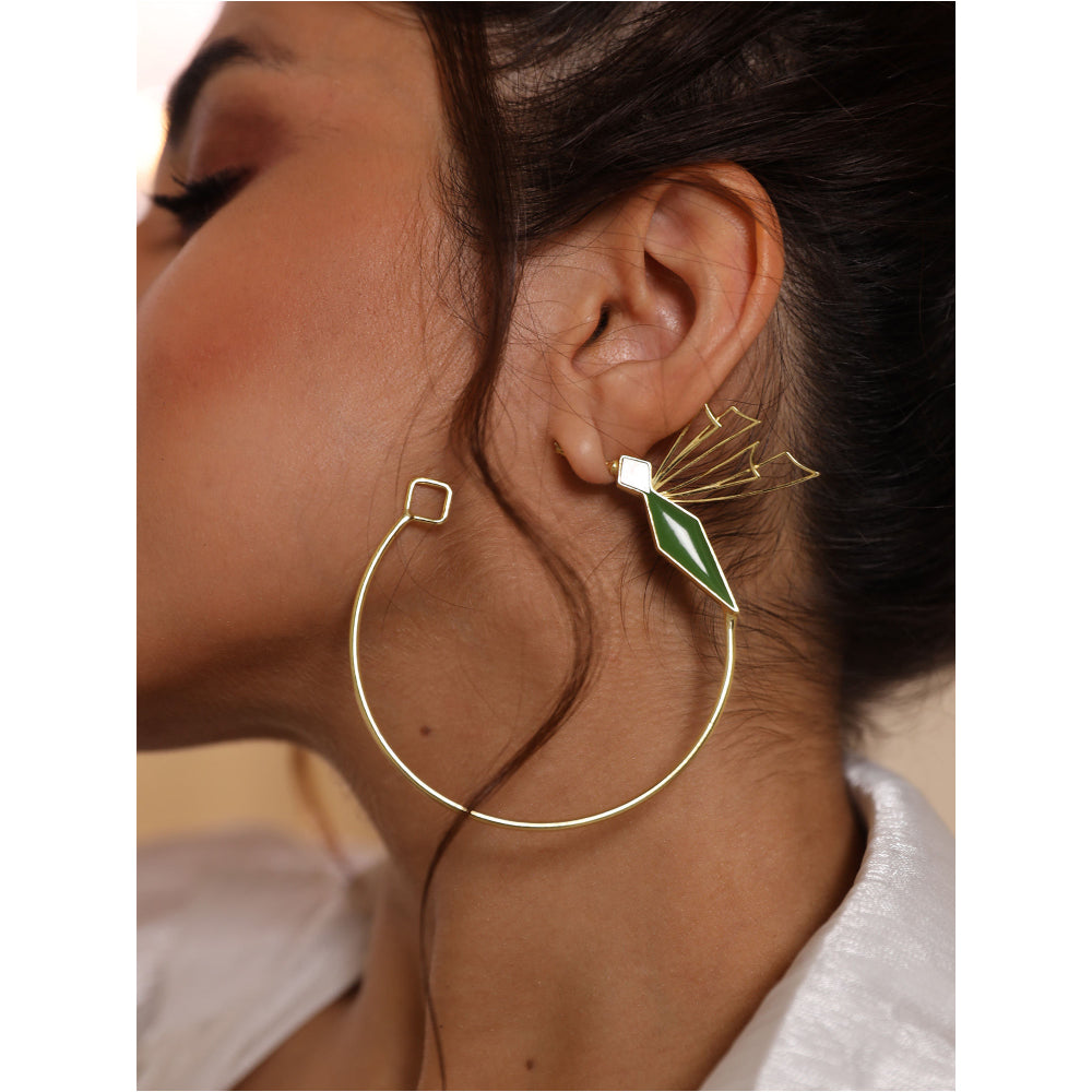 VARNIKA ARORA Carolyn Statement Earrings - Green