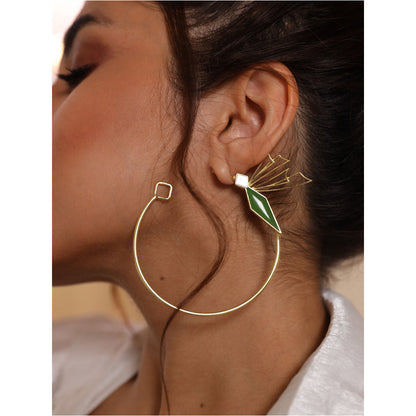 VARNIKA ARORA Carolyn Statement Earrings - Green