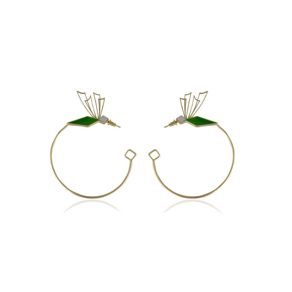 VARNIKA ARORA Carolyn Statement Earrings - Green