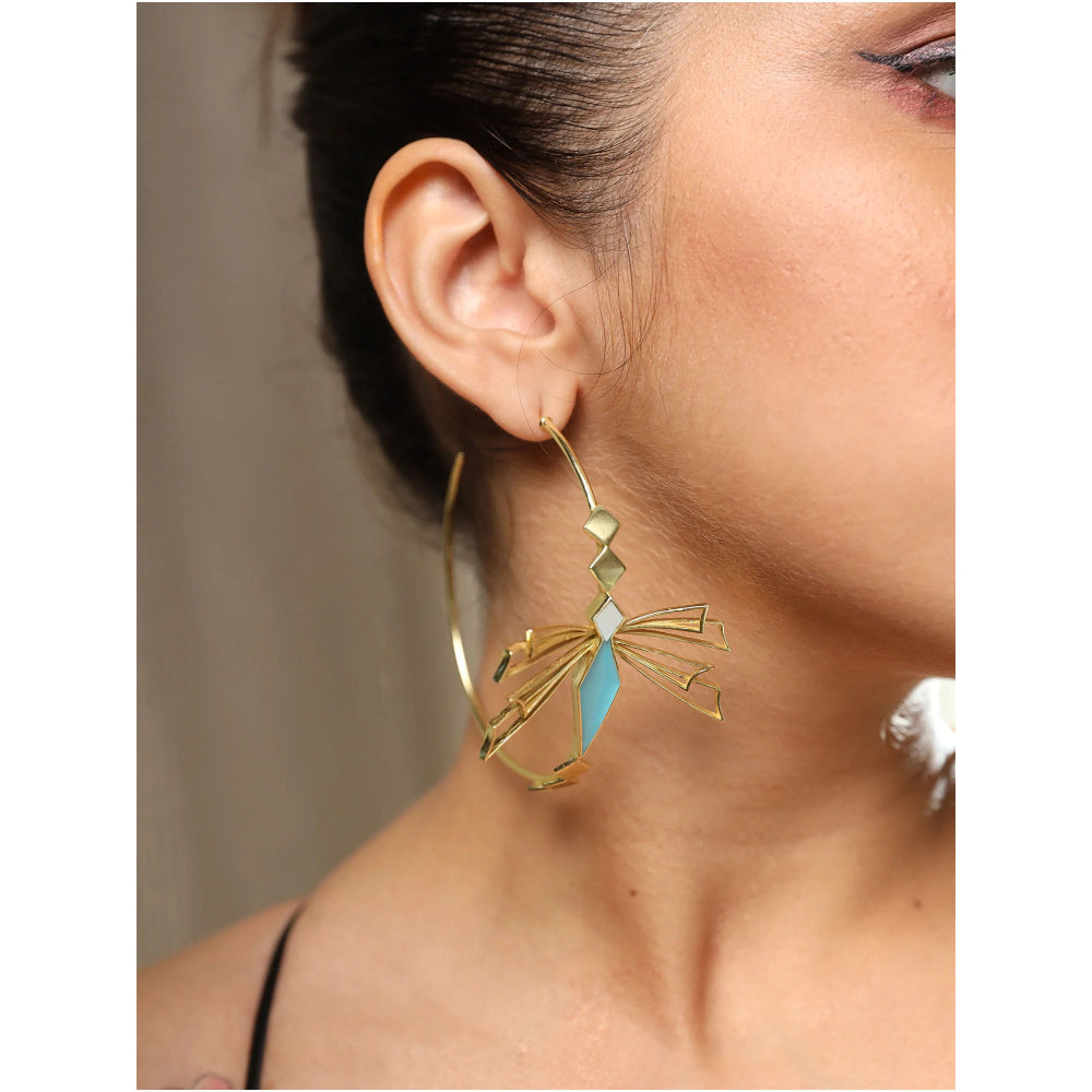 VARNIKA ARORA Elira Statement Earrings - Turquoise