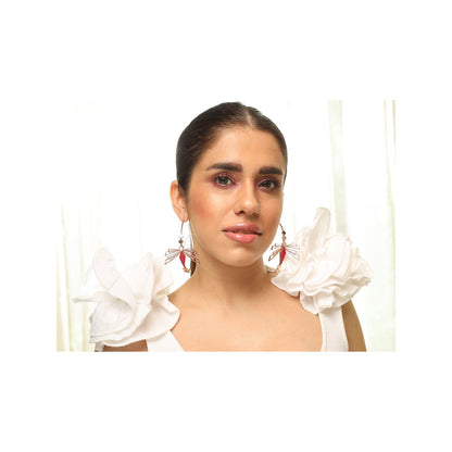 VARNIKA ARORA Elira Statement Earrings - Pink