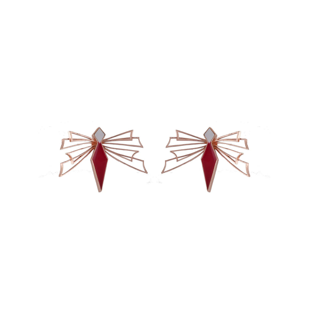 VARNIKA ARORA Eliza Statement Earrings - Red