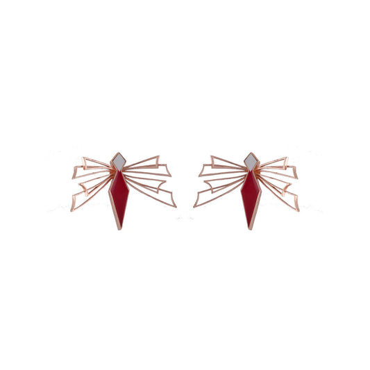 VARNIKA ARORA Eliza Statement Earrings - Red