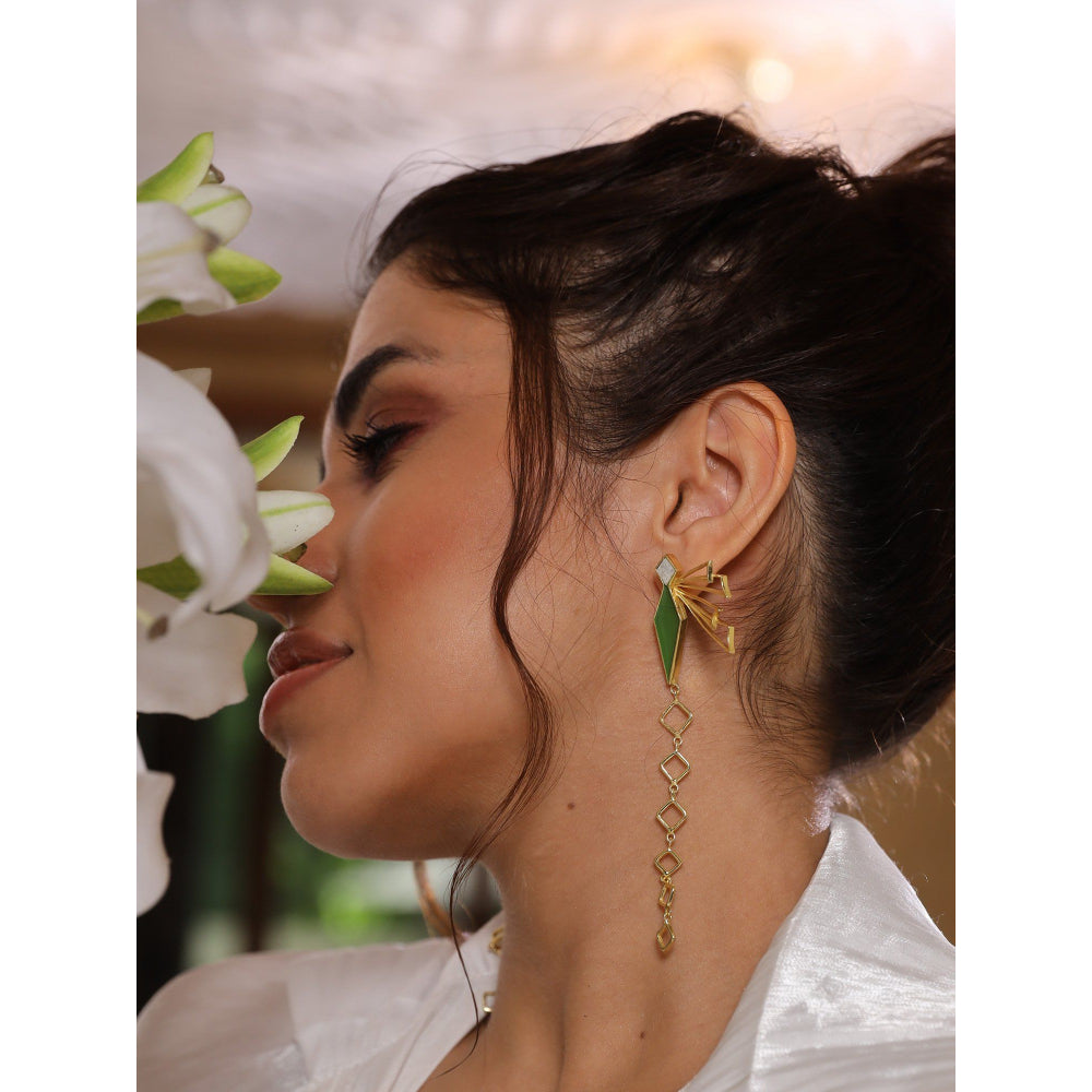 VARNIKA ARORA Eleanor Statement Earrings - Green