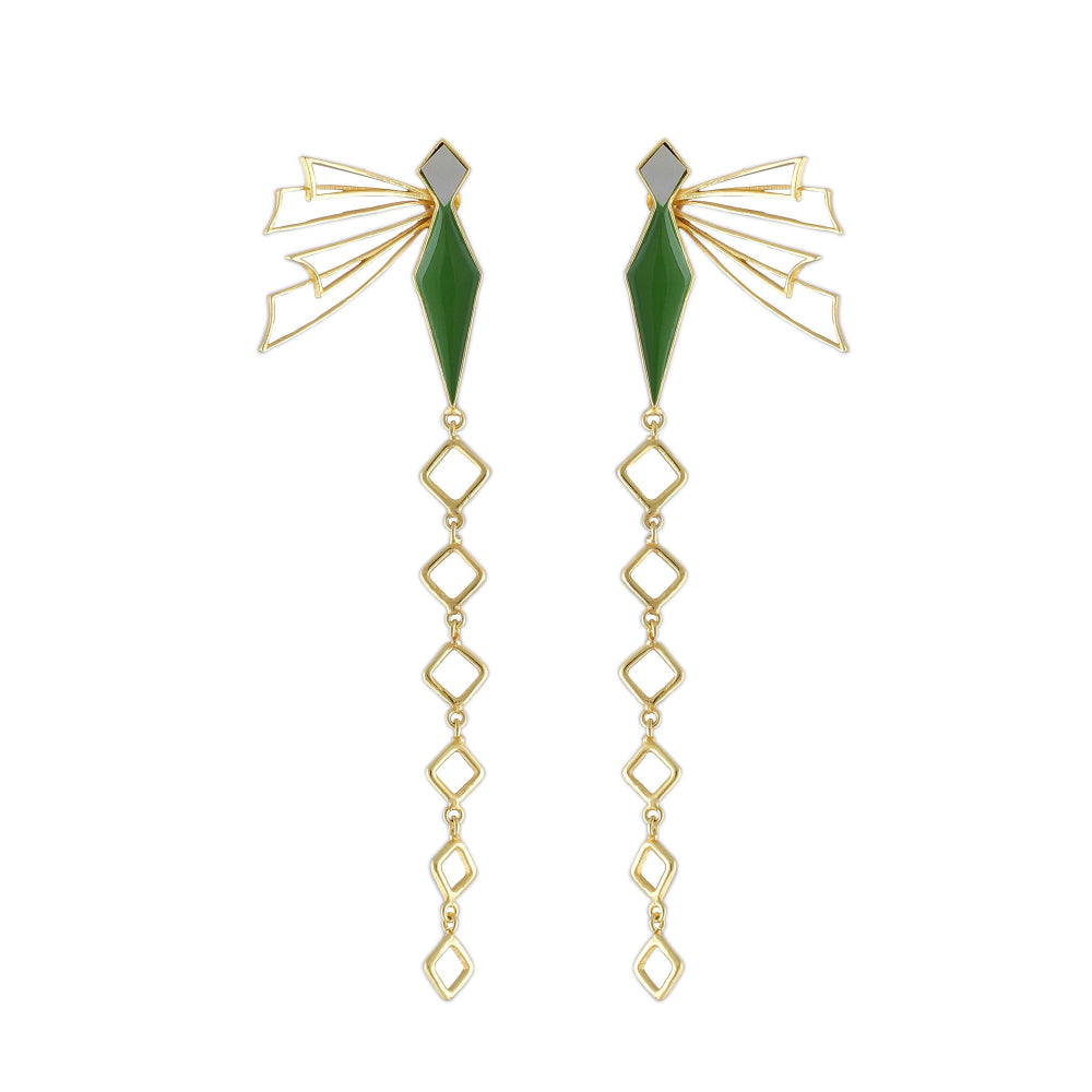 VARNIKA ARORA Eleanor Statement Earrings - Green