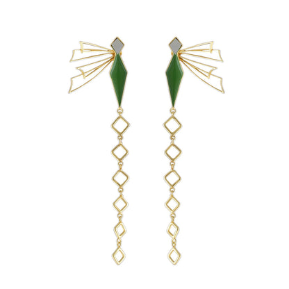 VARNIKA ARORA Eleanor Statement Earrings - Green