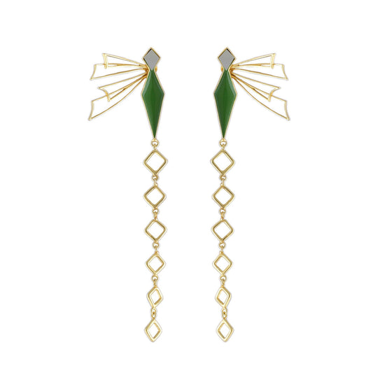 VARNIKA ARORA Eleanor Statement Earrings - Green