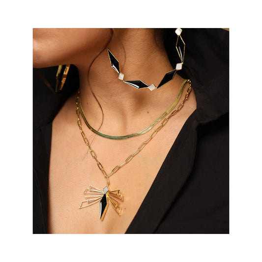 VARNIKA ARORA Elene Statement Necklace - Black