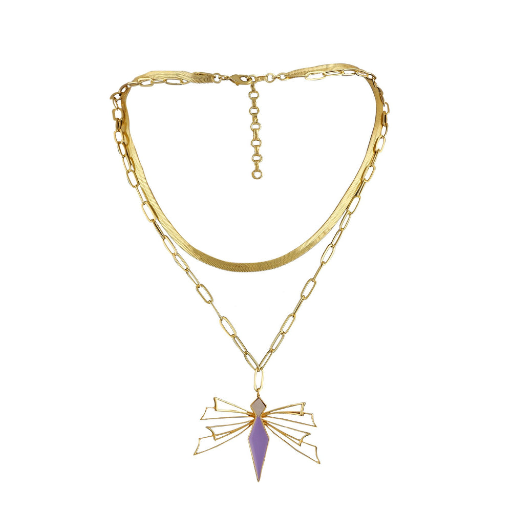 VARNIKA ARORA Elene Statement Necklace - Purple