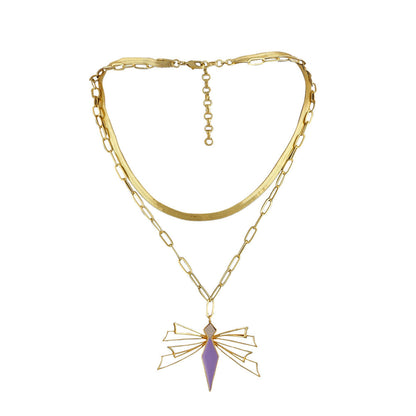 VARNIKA ARORA Elene Statement Necklace - Purple