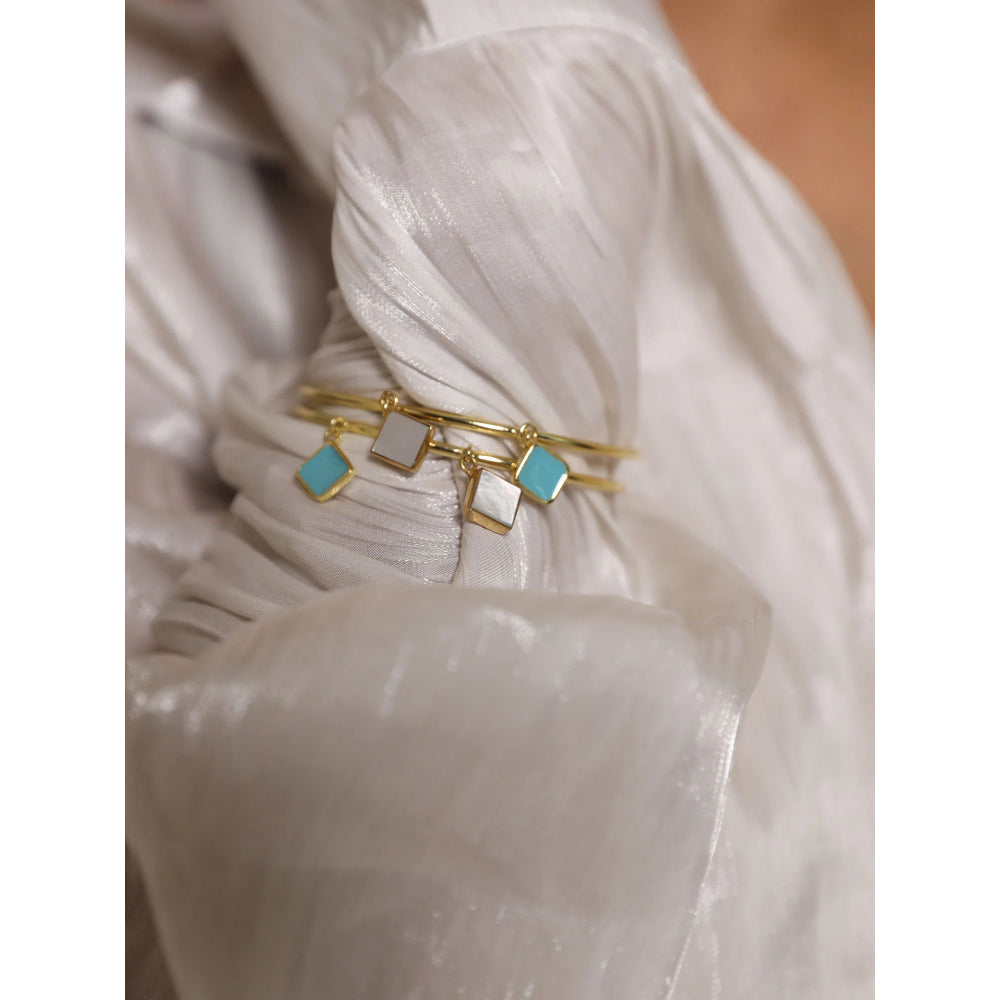 VARNIKA ARORA Austere Statement Bracelet- Turquoise