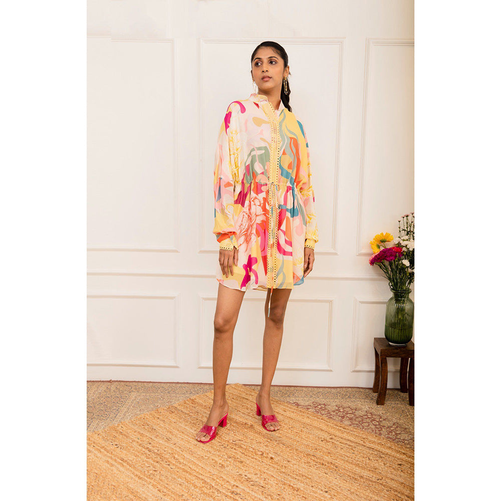 VARUN BAHL Floral Printed Shirt Dress