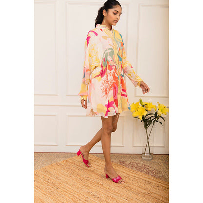 VARUN BAHL Floral Printed Shirt Dress