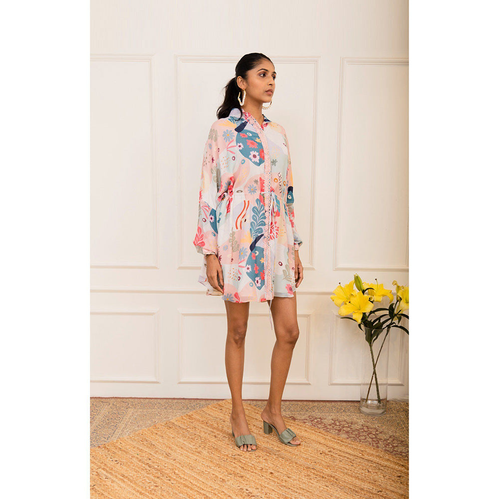 VARUN BAHL Multicolour Amoeba Printed Shirt Dress