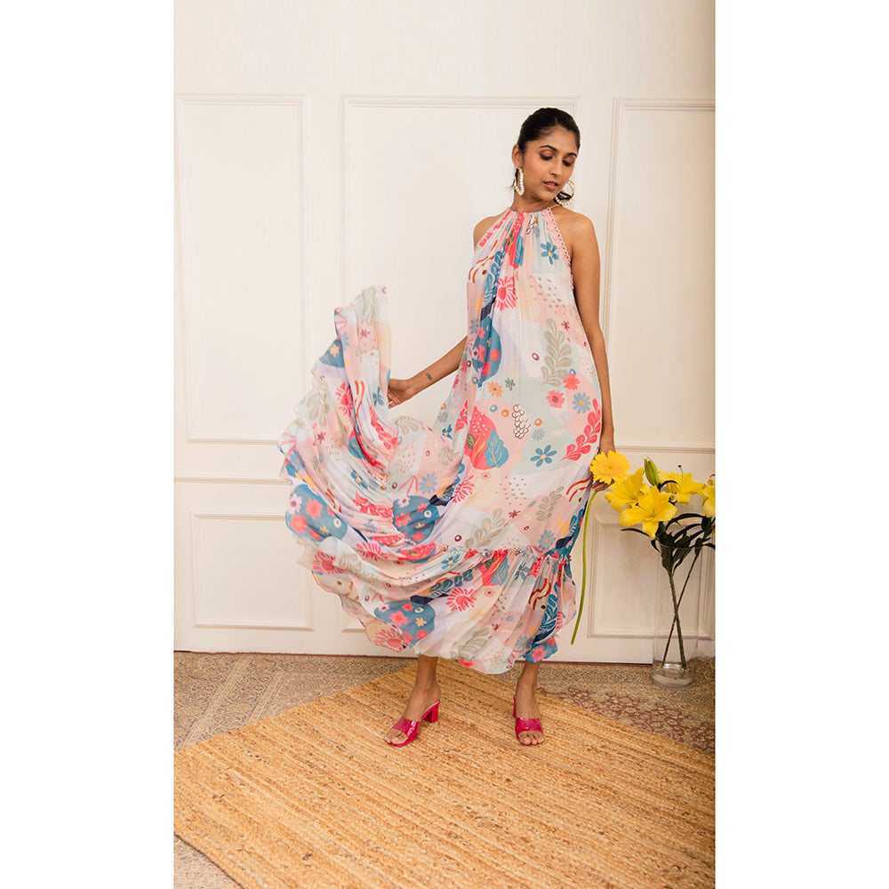 VARUN BAHL Multicolour Amoeba Printed Maxi Dress