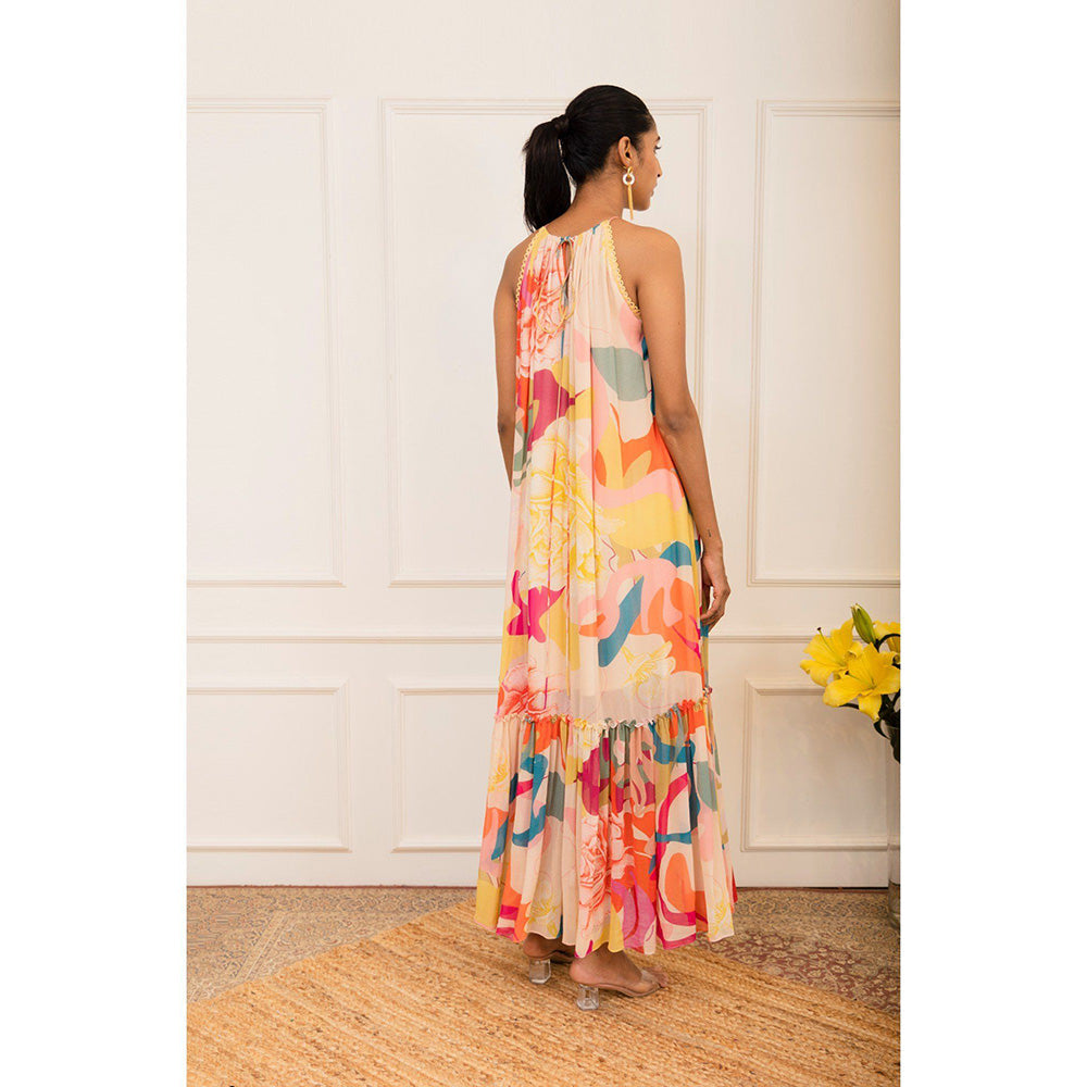 VARUN BAHL Floral Printed Maxi Dress