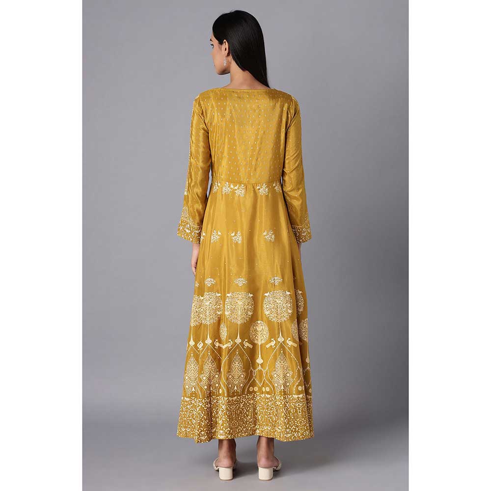 WISHFUL by W Mustard Floral Dress