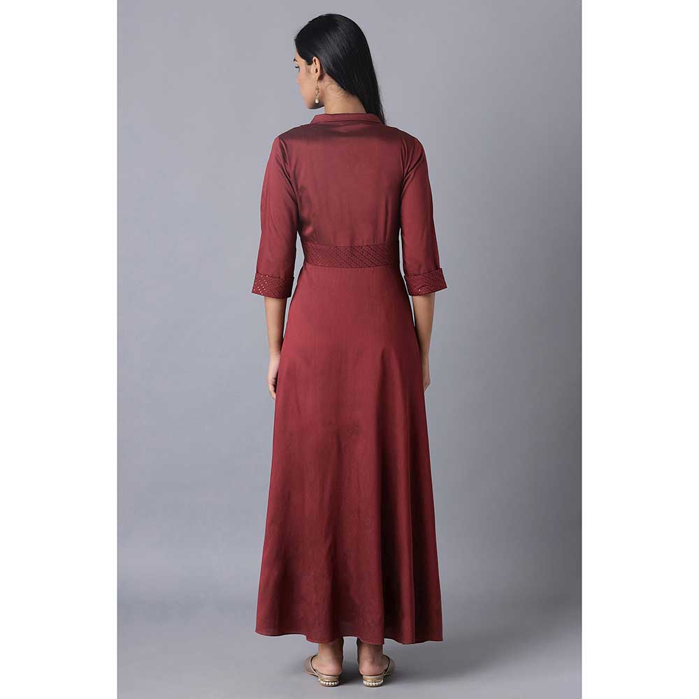 WISHFUL by W Red Embroidered Dress