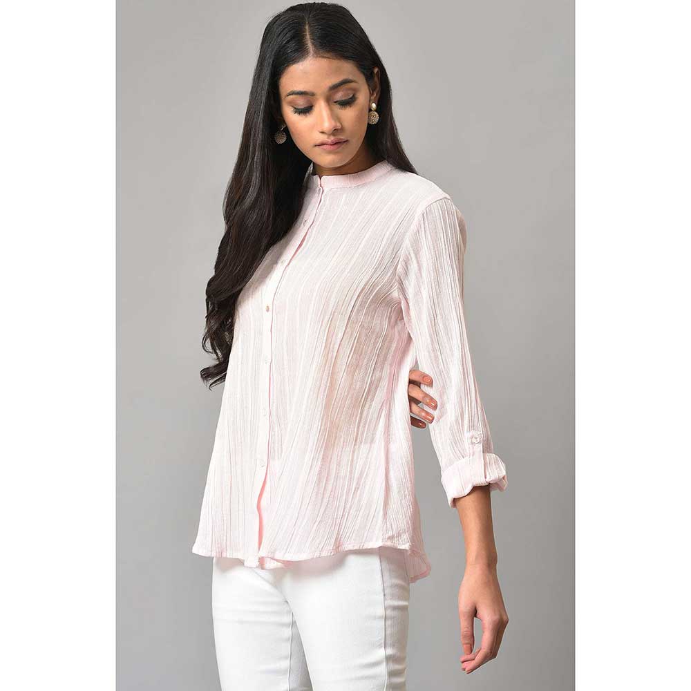 W Pink Solid Top