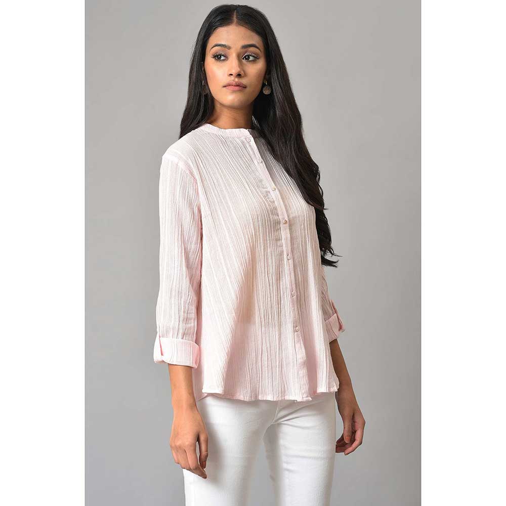 W Pink Solid Top