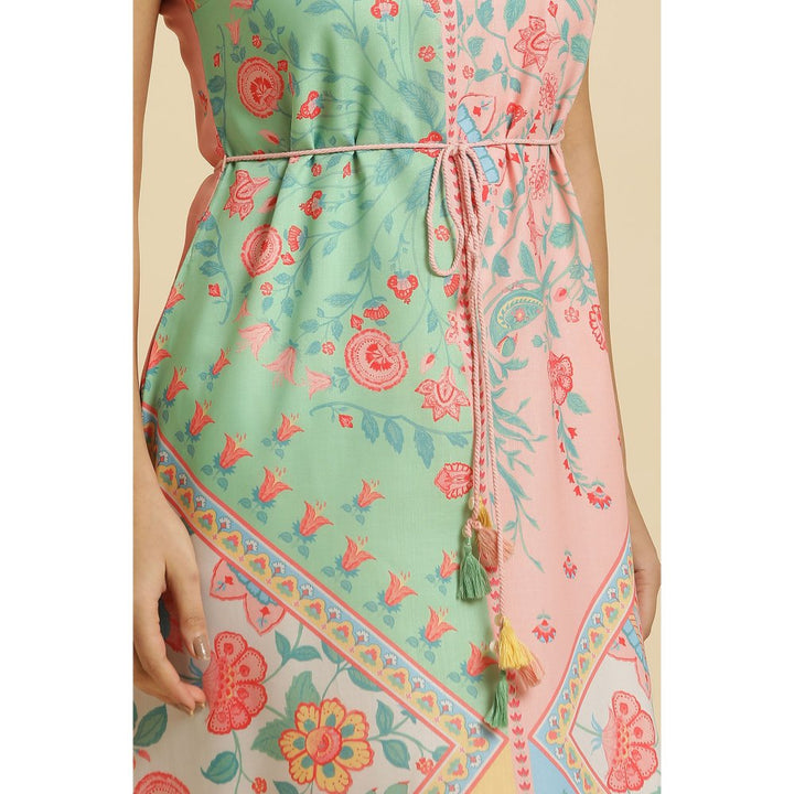 W Peach Floral Dress (Set of 2)