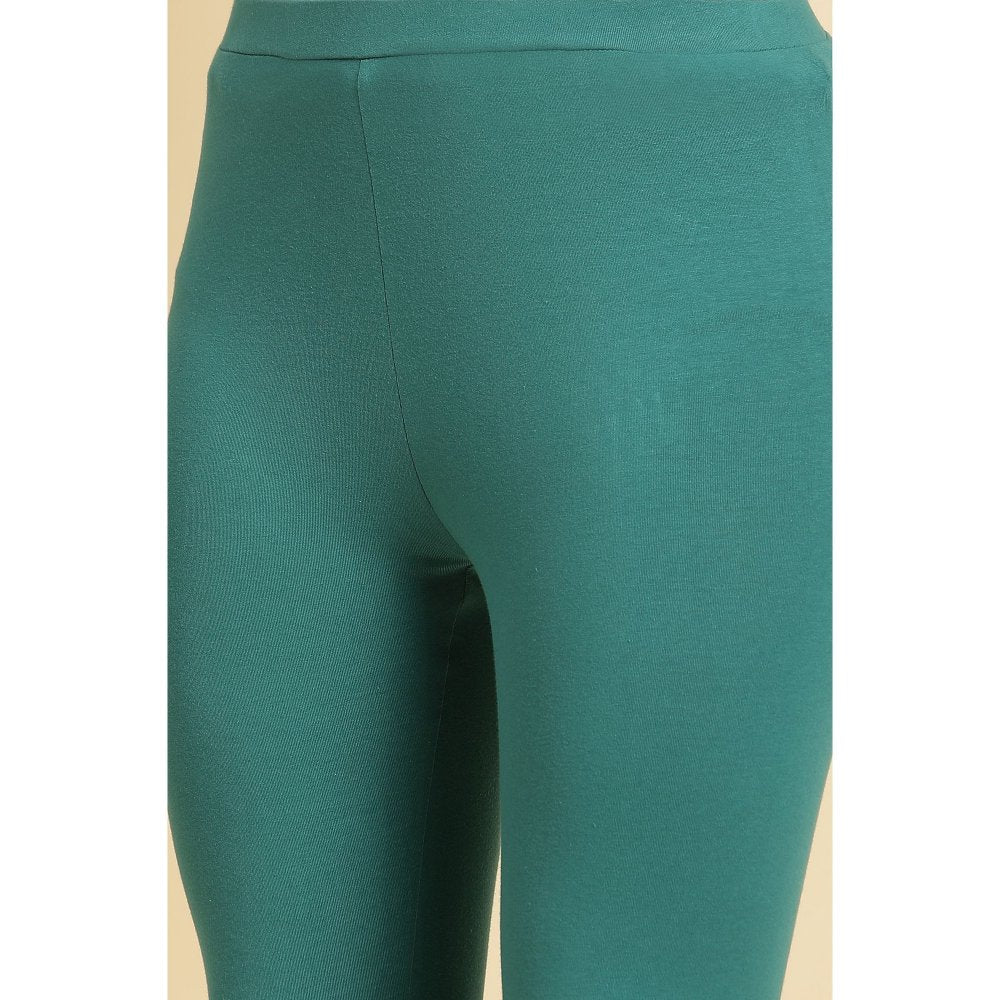 W Teal Solid Tights