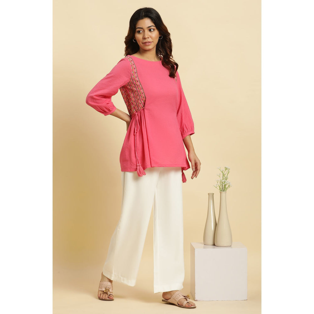 W Pink Solid/Plain Top