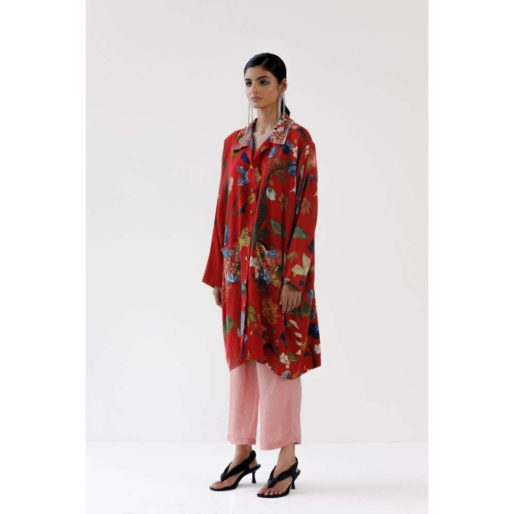 YAVI Lucy Ethnic Jacket - Red
