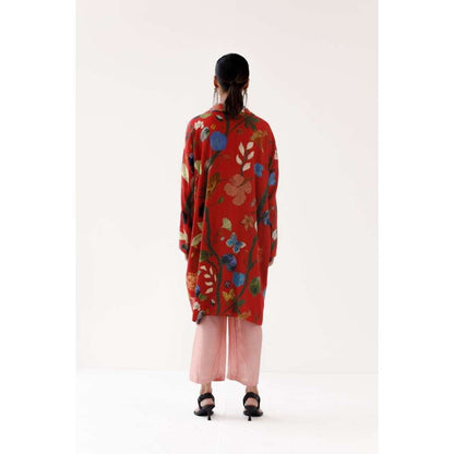 YAVI Lucy Ethnic Jacket - Red