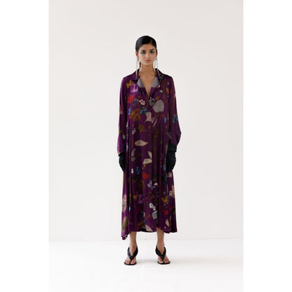 YAVI Robbin Midi Dress - Purple