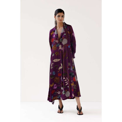 YAVI Robbin Midi Dress - Purple