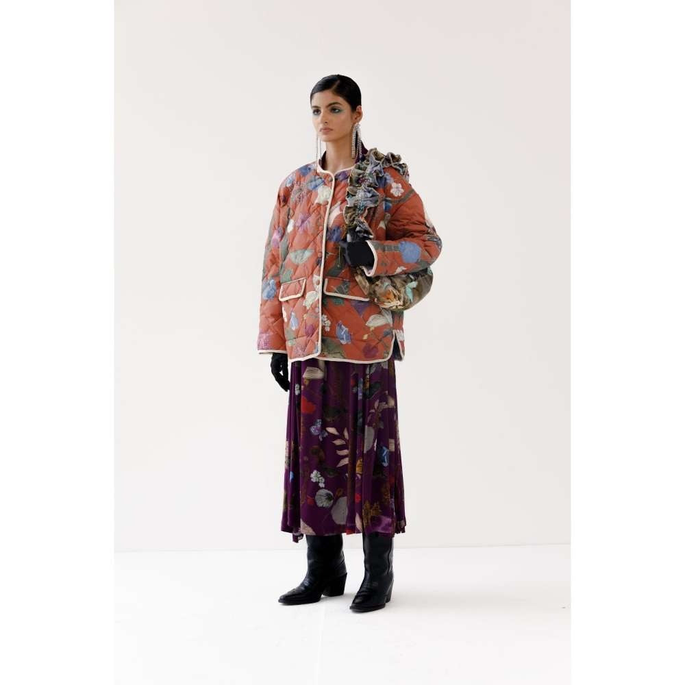 YAVI Luna Ethnic Jacket - Orange