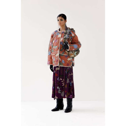 YAVI Luna Ethnic Jacket - Orange