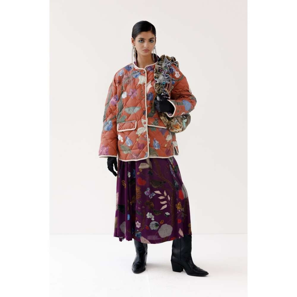 YAVI Luna Ethnic Jacket - Orange