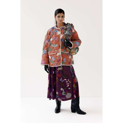 YAVI Luna Ethnic Jacket - Orange