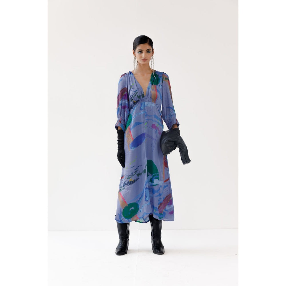 YAVI Hazel Midi Dress - Purple