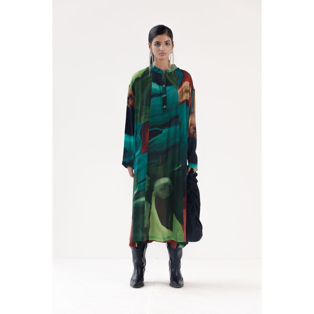 YAVI Thea Midi Dress - Green