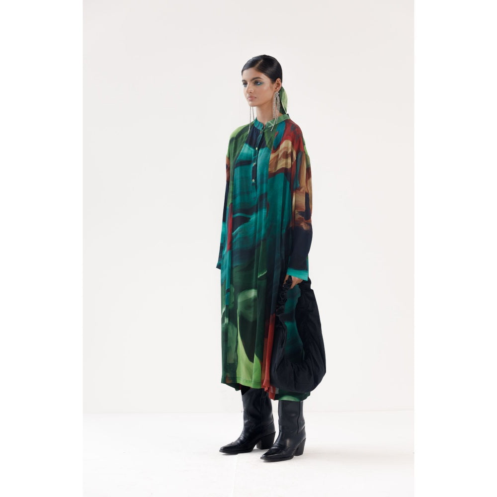 YAVI Thea Midi Dress - Green
