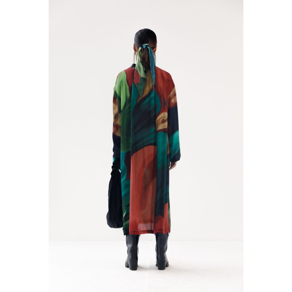 YAVI Thea Midi Dress - Green