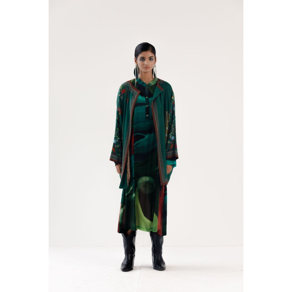 YAVI Tessa Ethnic Jacket - Green