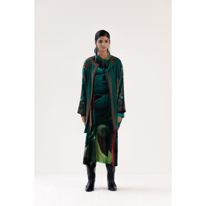 YAVI Tessa Ethnic Jacket - Green